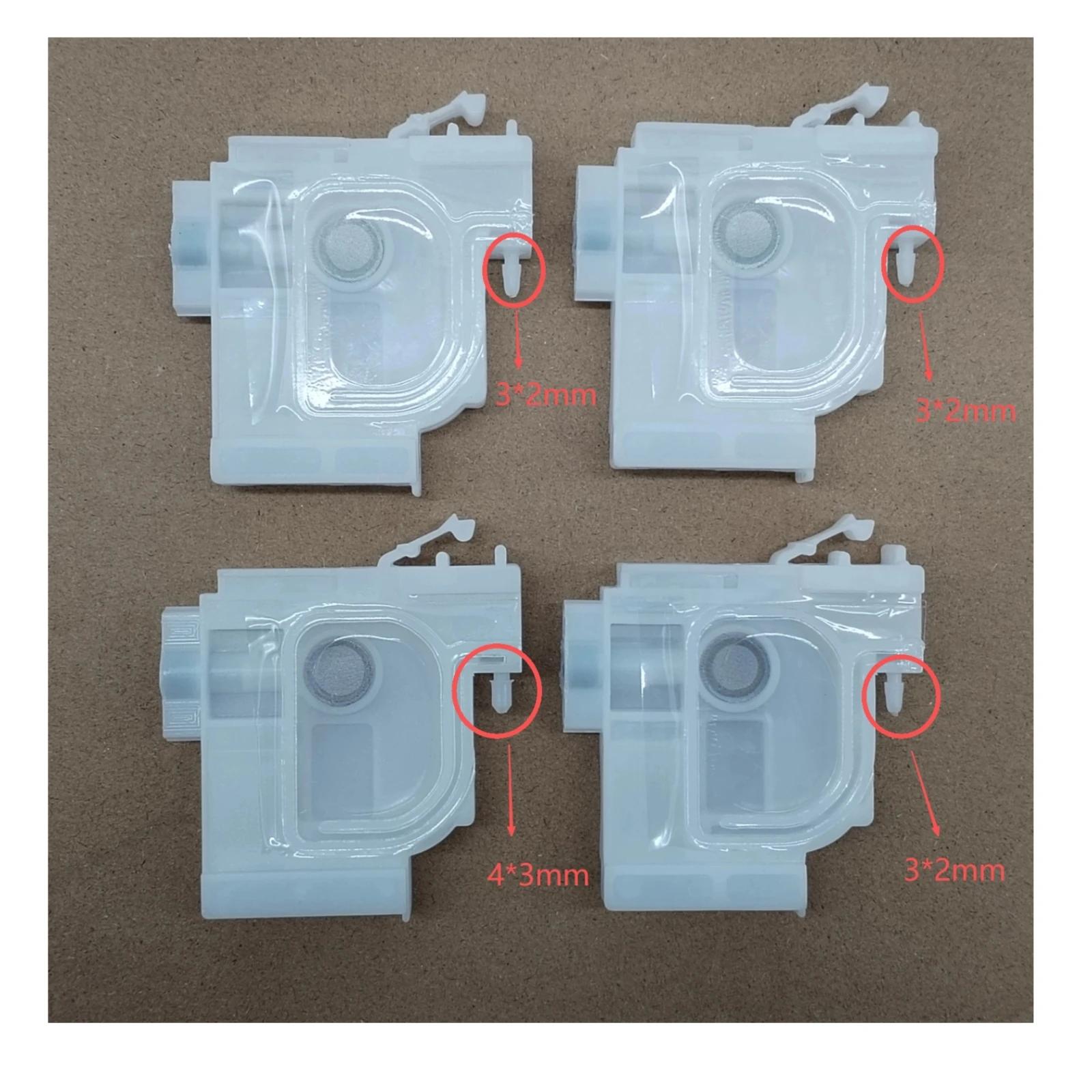 

4 шт. демпфер чернил 4*3 мм/3*2 мм подходит для EPSON L3118 L3119 L5198 L3110 L3156 L1119 L3158 L3108 L5190