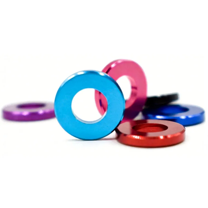 10pcs Aluminum Alloy Washer M3 M4 M5 M6 Anodised Metric Colourful Flat Spacer Gasket for RC part