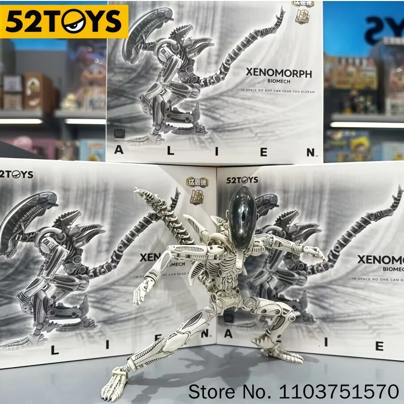 

52Toys Beast Box Alien Xenomorph Ib 13Bm White Deformable Mecha Toy Model Biomech Infinite Series Collectible Action Figure