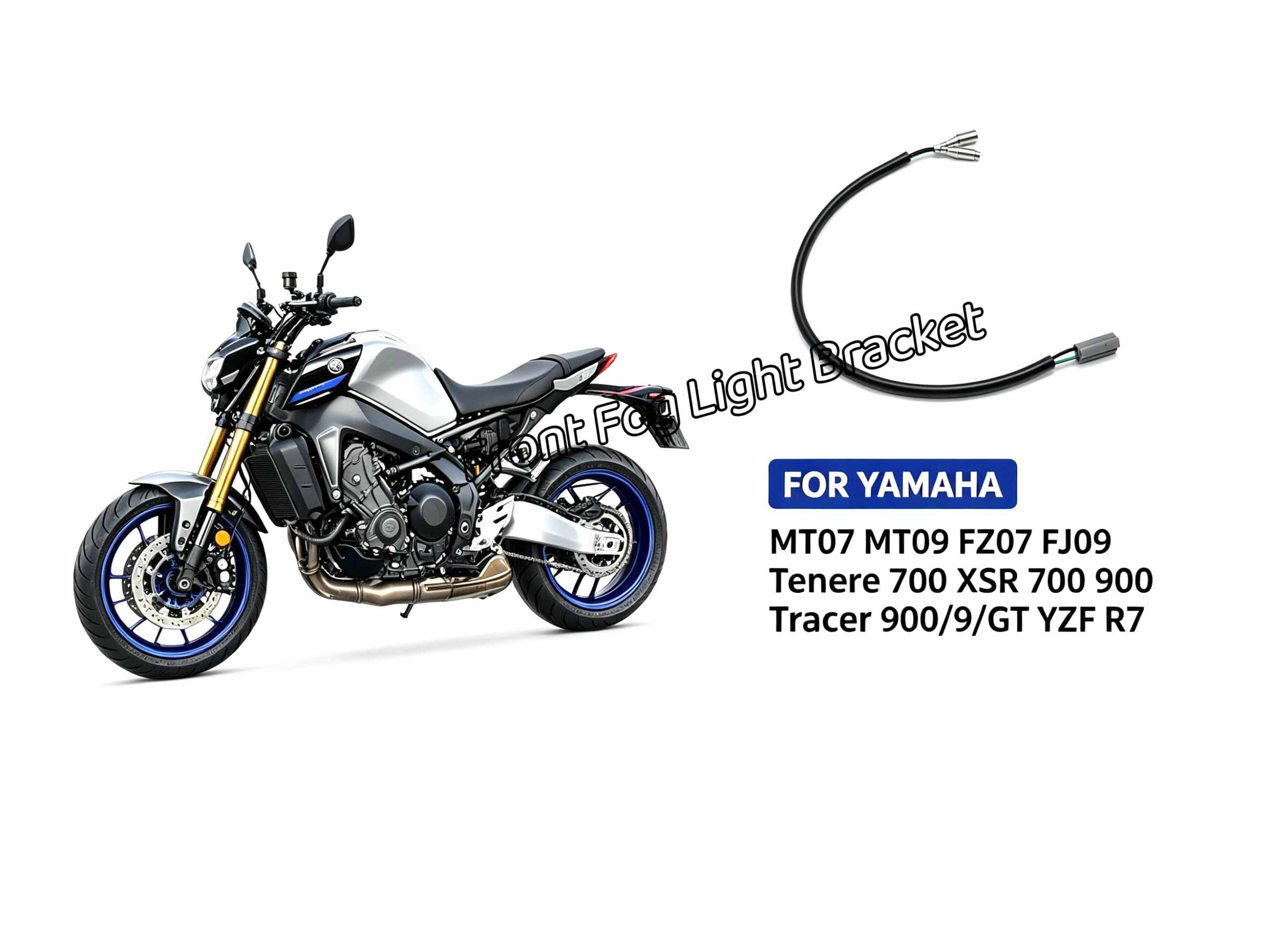 

License Plate Light Wire Adapter Plug Connector Cable For YAMAHA MT07 MT09 FZ07 FJ09 Tracer 900 9 GT YZFR7 XSR 700 900 9GT Plus