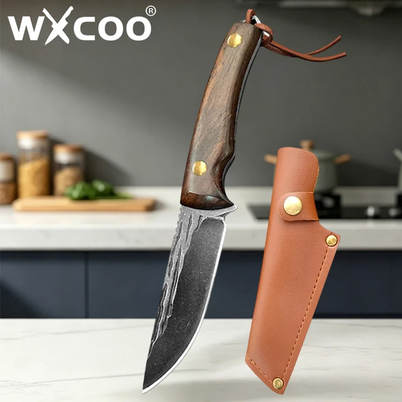 Hand geschmiedetes Ausbein messer profession elles Dienst programm Küchenmesser Fleisch beil Schneiden Kochmesser Schälen Obst Metzger Holzgriff