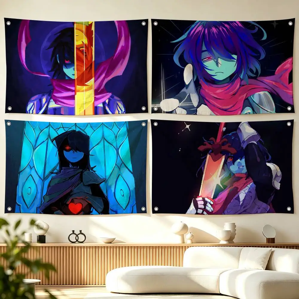 D-Deltarune Kris Game  Flag Suitable For Party Club Outdoor Interior Wall Decoration Banner Fans Gift