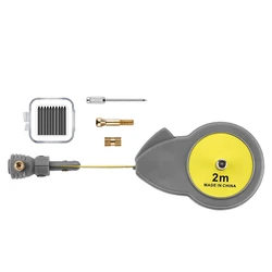 Cinta métrica giratoria con 10 cables de lápiz, herramienta de dibujo circular retráctil para líneas y arcos, 6,56 pies, haz de medida Comp