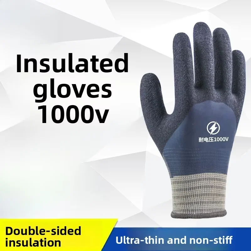Voltage Resistant Electrician Gloves 1000V Electrical Insulated Glove Rubber Insulating Work Glove for Electrician Prevent Shock