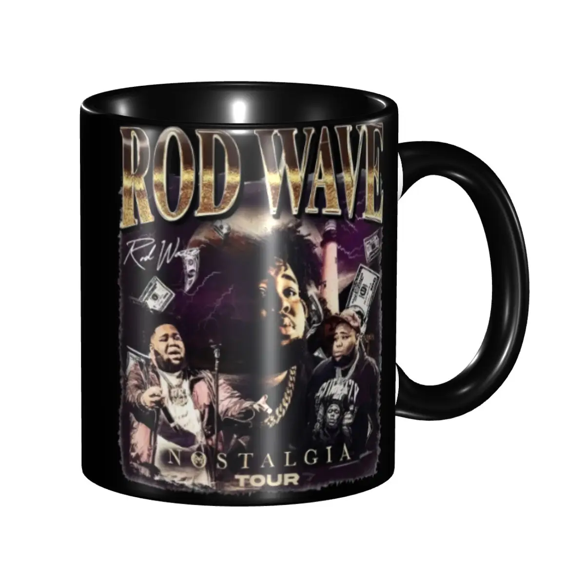 Vintage Rod Wave Rapper Bootleg Merch Coffee Mug Fun Nostalgia Tour Cup Gift