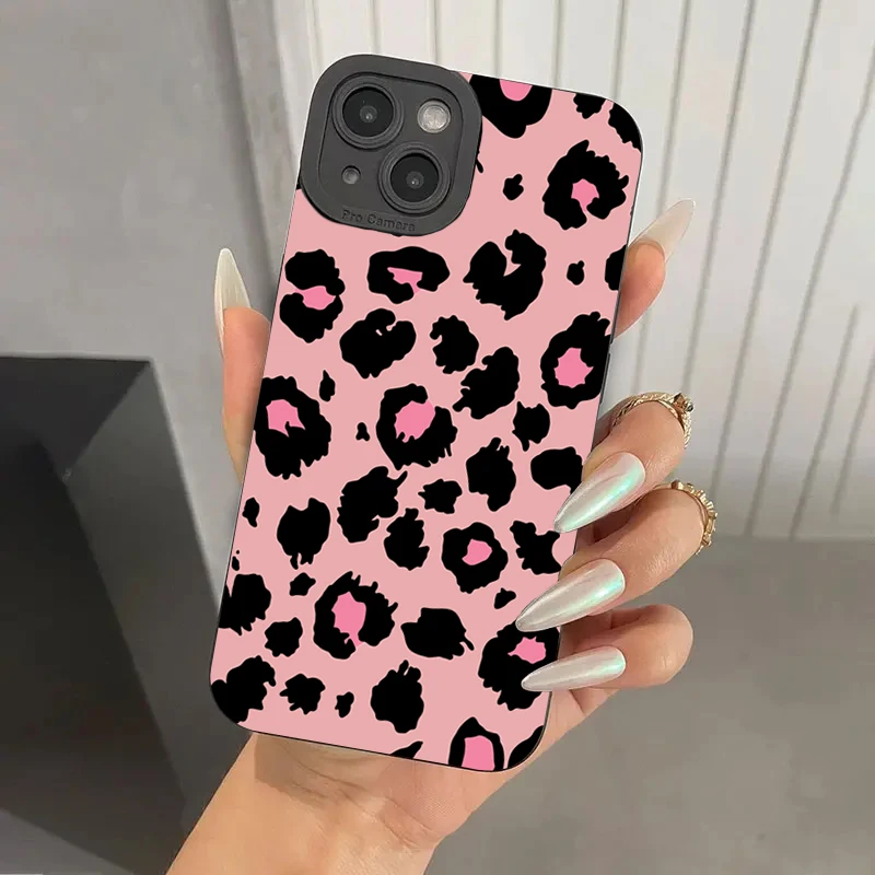 Leopard Print Pattern Phone Case For Xiaomi Mi 13 12 11 Lite 5G 14 13T 12T 12X Poco M6 X6 X5 X3 F5 Pro Shockproof Silicone Cover