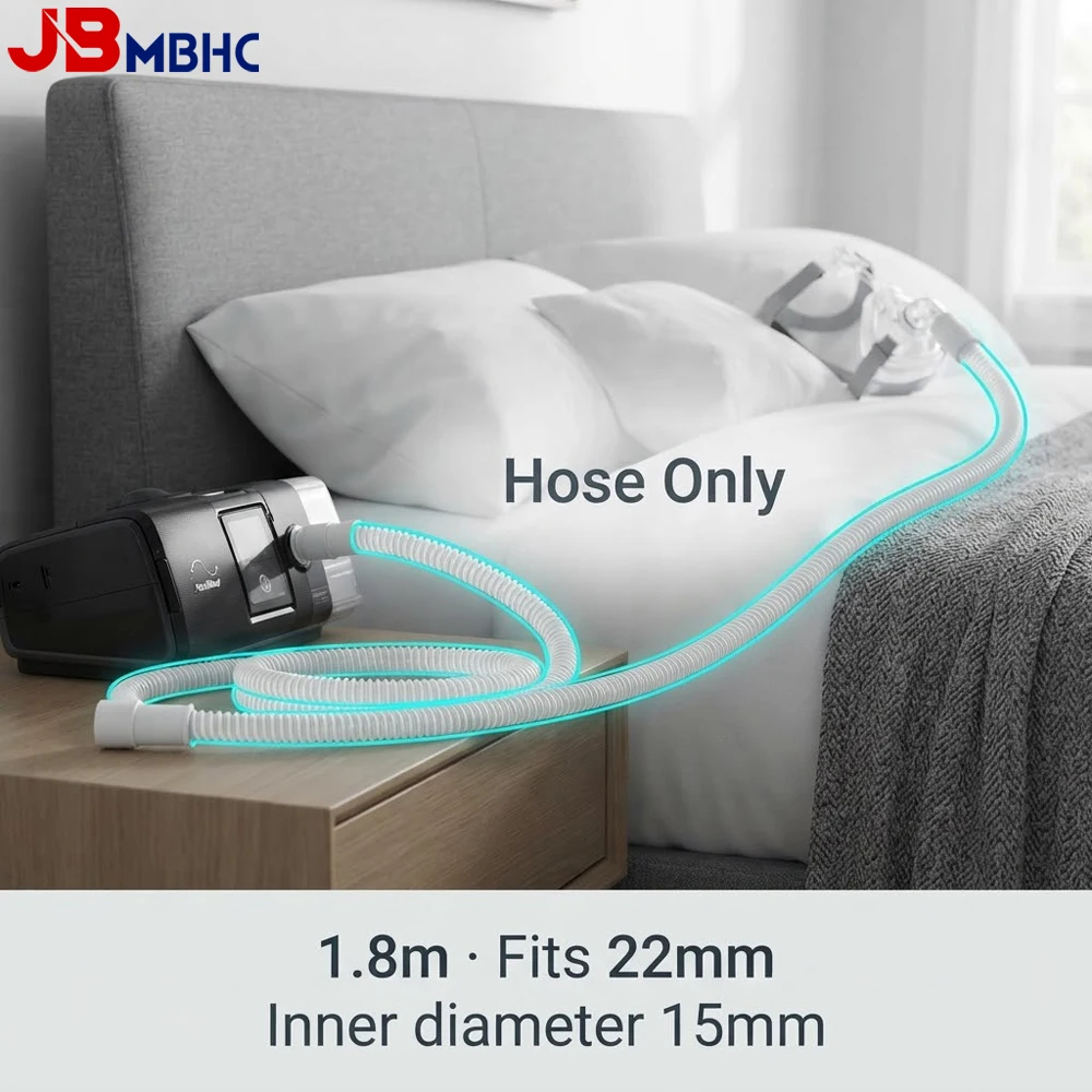 5.91ft Universal CPAP Hose Tubing Compatible with Most Machines & Masks, Lightweight Flexible 22mm CPAP Hose for Restful Sleep