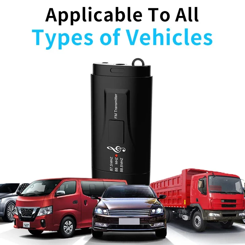 In 1 FM Transmitter Car Bluetooth-compatible 5.0 Receiver USB Modulator Portable 3.5mm AUX Audio Music Player Call Adapter