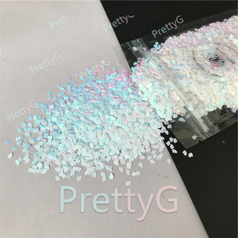 PrettyG 1 Box 3MM Cloud Shape Pearl Iridescent Glitter Sequins for Resin DIY Making Art Craft Nail Makeup Decoration Accessories