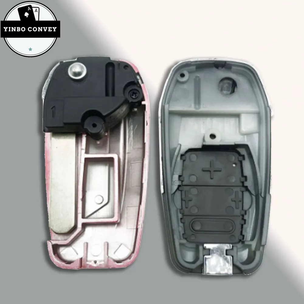 YINBO-2/3/4 Buttons Modified Key Fob Cover Folding Car Key Case For Toyota Yaris WISH Domineering Tantu Pickup Truck