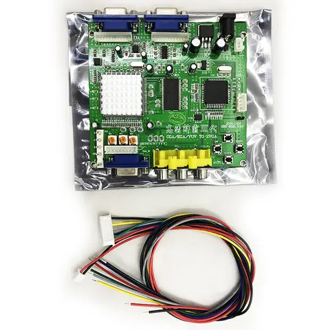 NEW Arcade Game RGB/CGA/EGA/YUV to VGA HD Video Converter Board HD9800/GBS8200 Hot green board for CRT LCD PDP Monitor