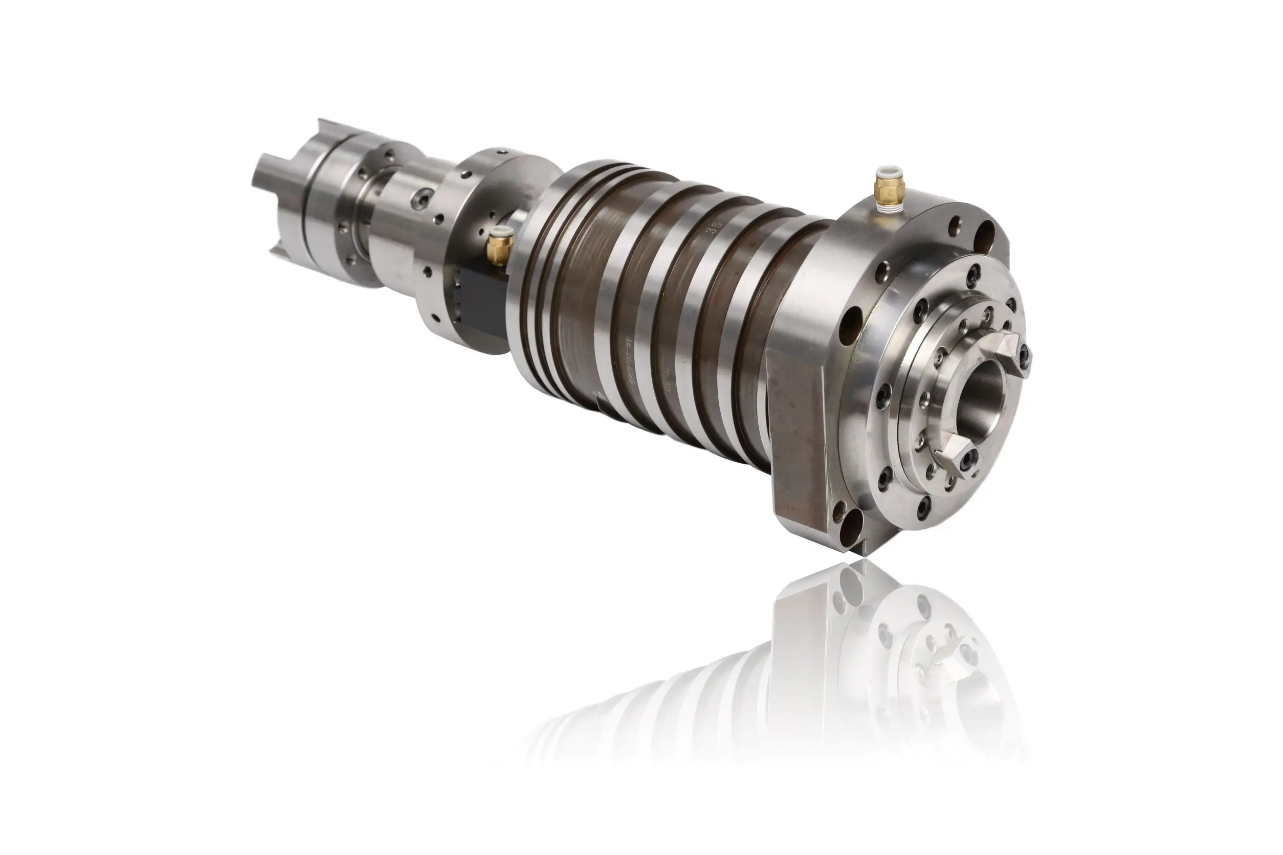 BT30 tool replacement: 24,000 rpm/20,000 rpm, diameter 100 mm, O.D. 100 mm, oil-cooled BT30 MTC directly drives milling and dril