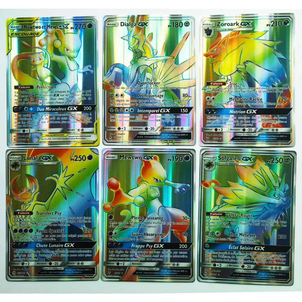 English and French Extra Large Pocket Monster Card 30 Giant Letter Cards Vmax GX Arceus Pikachu Charizard Super Shiny Rare Card