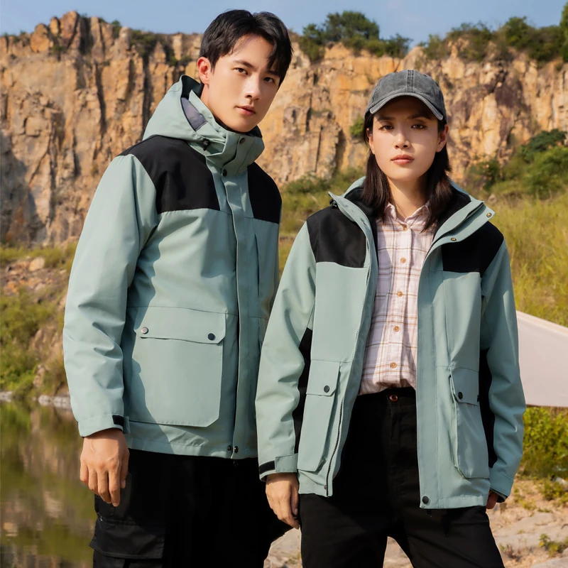 

Snow Down Men Jacket Women Fleece Autumn Winter Hiking Camping Casual Windbreaker Outerwear New Waterproof Outdoor Ski Hood Coat