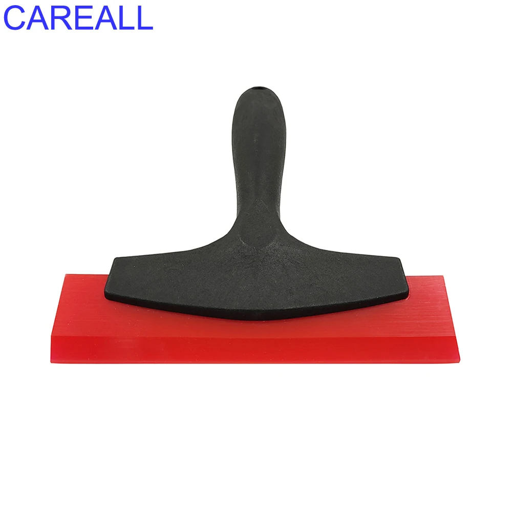 CAREALL-Raclette à poignée en caoutchouc, lame de voiture, racloir à eau ronde, outil de livres, film de carbone, applicateur de vêtements