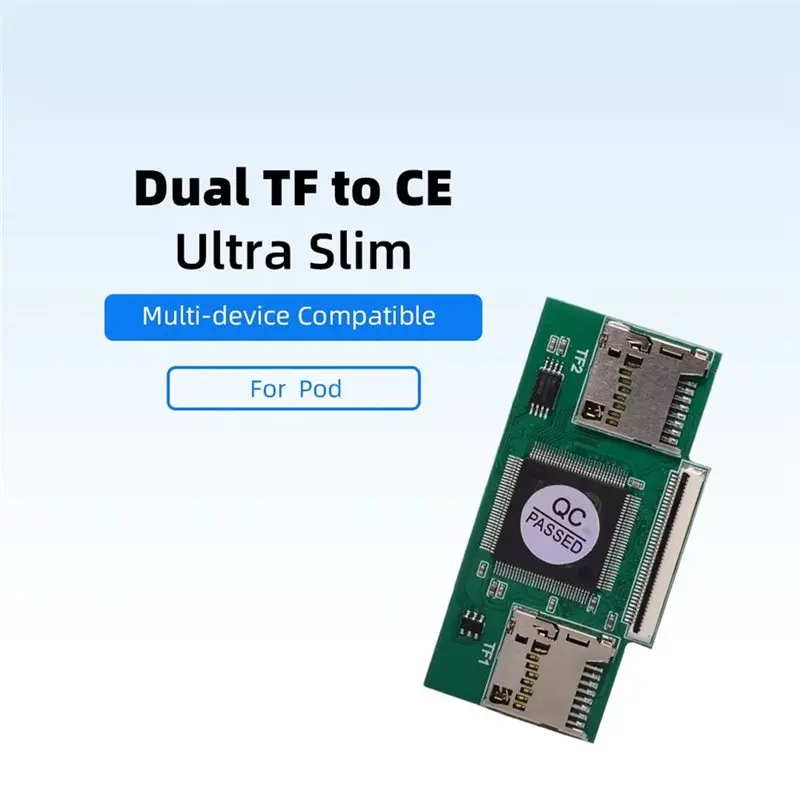 For Ipod For Industrial PC DVR Iflash Modding Upgraded Dual TF To CE ZIF Adapter Converter Concurrency Read/Write