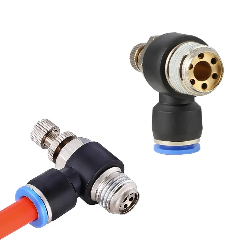 5Pcs SL 4/6/8/10/12mm Elbow Pneumatic Air Connector 1/8 