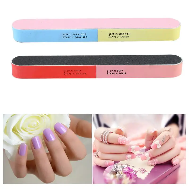 Nail File Buffer Sanding Manicure Tool Nail Art UV Gel Polish Sandpaper Strip Bar Set Polishing File Tools