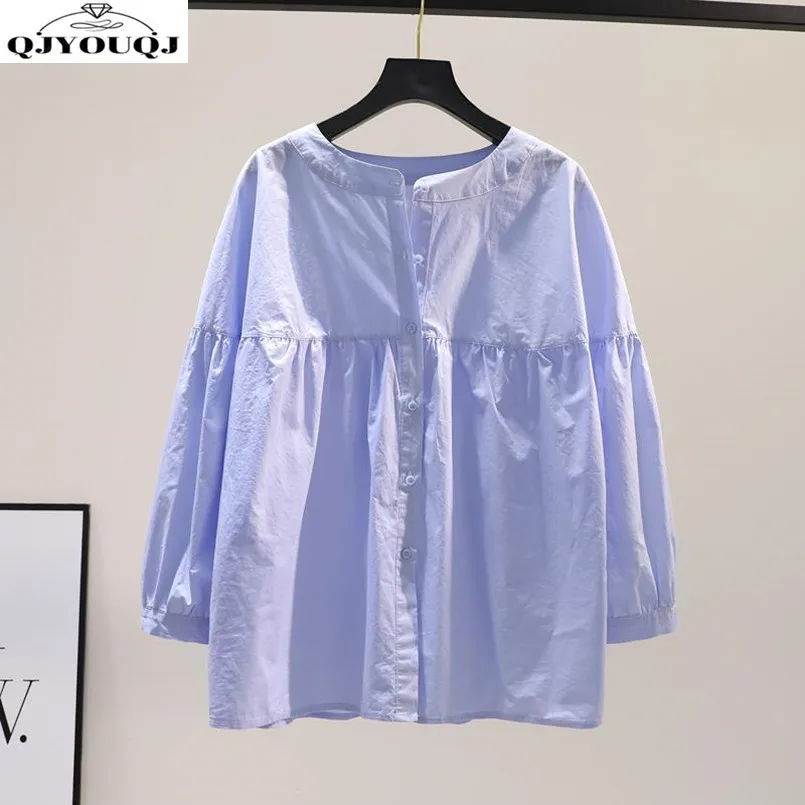 Pure Cotton Shirt Women's Korean Version Spring/summer New Women's Shirt Fashionable and Versatile Temperament Cardigan Top