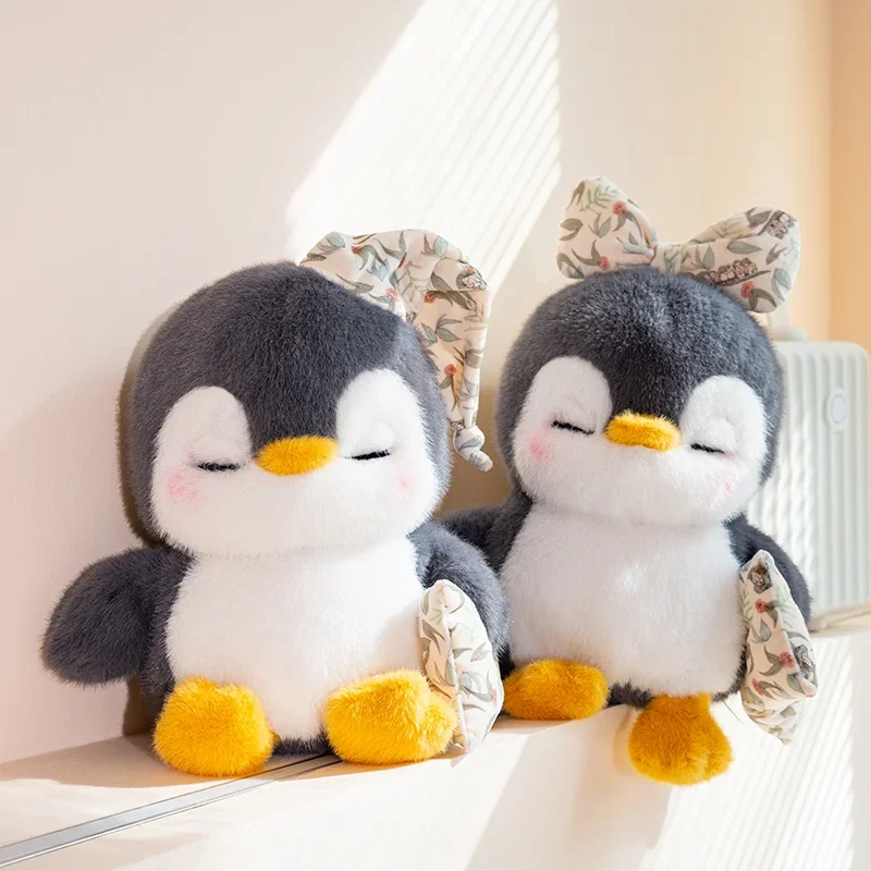 

Soft Fluffy Sleeping Penguin Stuffed Animal Cute Kawaii Penguin Plush Doll Fluffy Penguin Toy Pillow for Sofa Bedroom Decor Gift