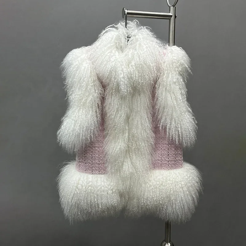 Wholesale Trendy Luxury Fur Waistcoats New Coming Mongolian Fur Trim Women Vests