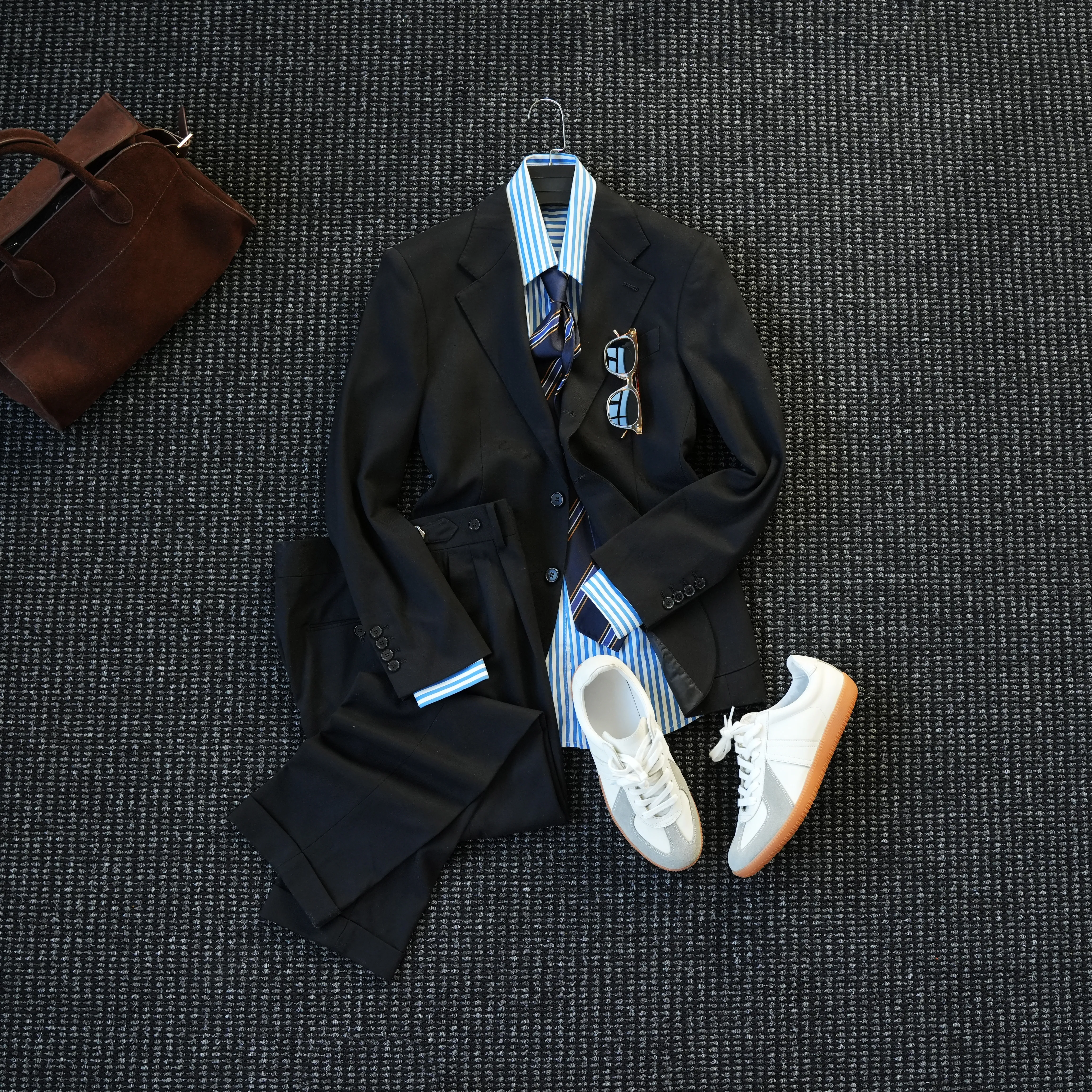 

Haute couture Milan eye, gentleman vintage wool blend flat barge collar suit men's wedding dress