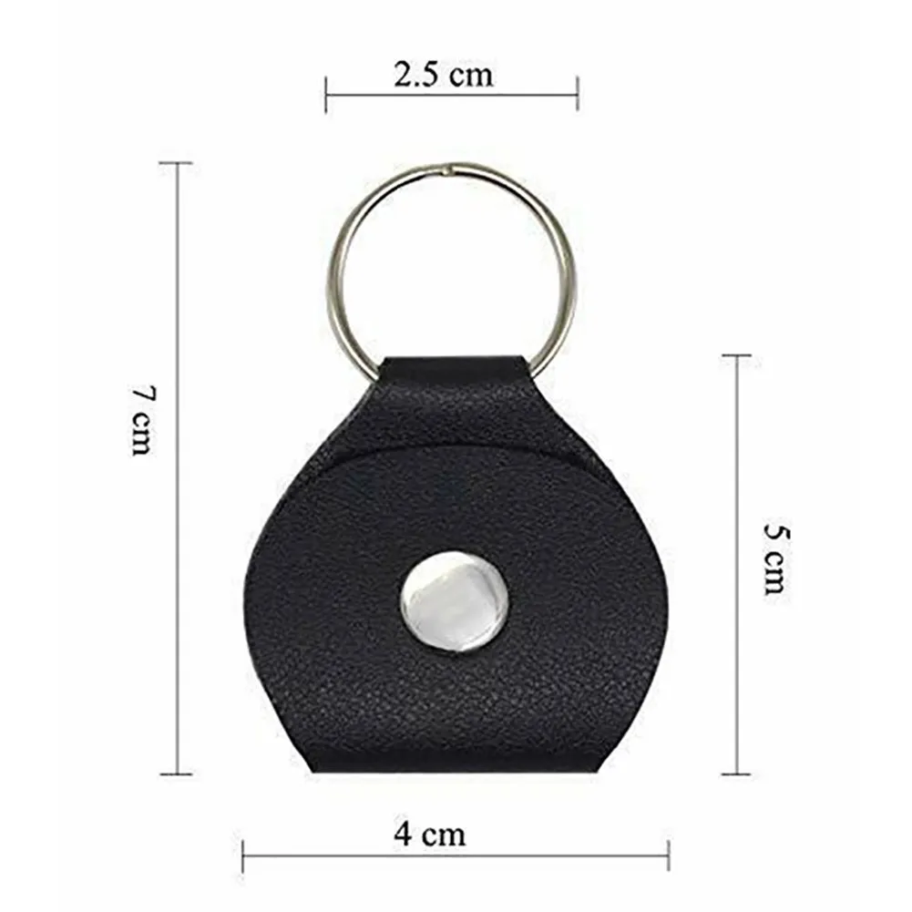 High Quality Hot Sale Brand New Guitar Pick Holder Plectrum Bag 27mm 6 Pack Cases Bag Keychain Leather Plectrum