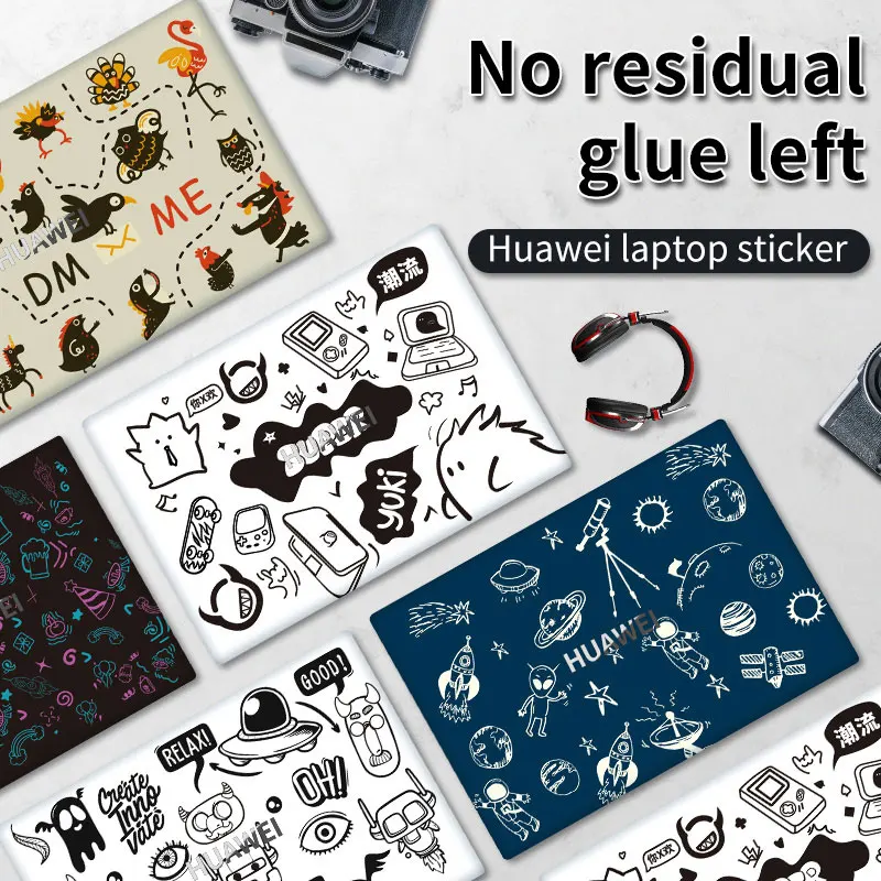 For Huawei Laptop Sticker 2023 MateBook D16 D15 D14 2022 14 14s Graffiti Sticker Skins Top/Bottom/Palm rest