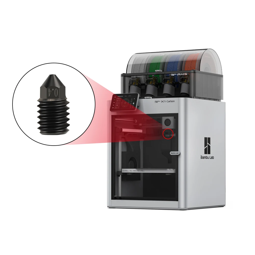 Do Bambu Lab X1/P1 3/5/10szt Dysze MK8 Super twarda dysza ze stali hartowanej do szybkiej drukarki 3D Wytłaczarka 1,75 mm Filamen