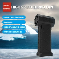 130000 RPM Mini Air Blower Handheld Electric Turbo Jet Fan Brushless Motor Violent Blower Wind Speed 52m/s Industrial Duct Fan