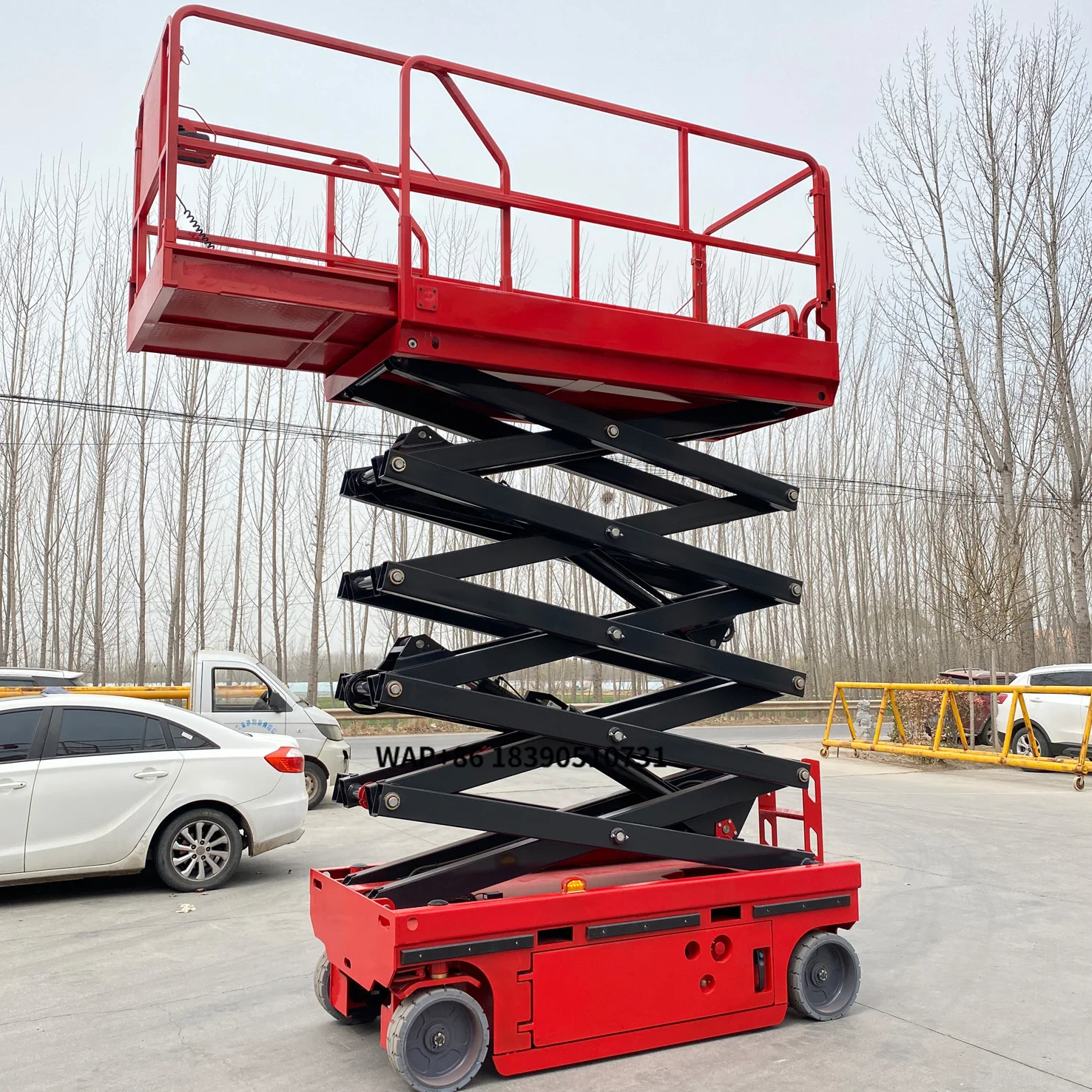 4-18m Electric Hydraulic Scissor Lift Mobile Lifter Scaffolding with 6m 8m 10m 12m 14m Range