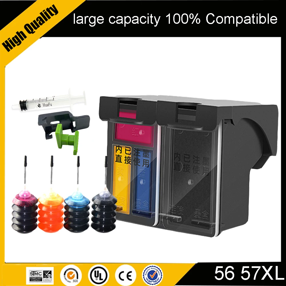 

56XL 57XL Совместимые картриджи для принтера HP Photosmart 7550 7660 7660 В 7660 Вт 7660xi 7760 Вт 7960 7960 Вт для принтера HP56 HP57