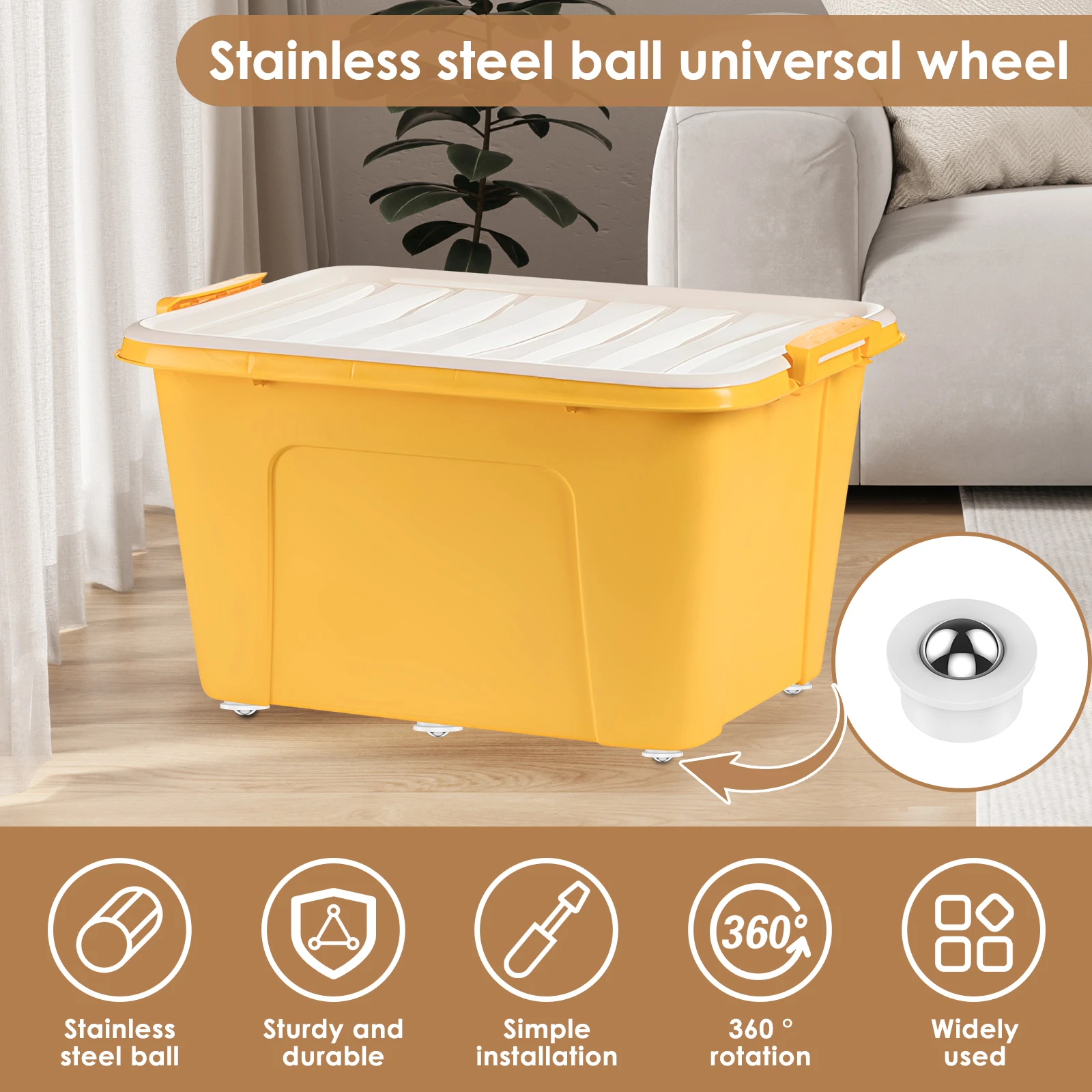 20Pcs 360° Rotatable Caster Wheel Mini Ball Transfer Bearing Swivel Wheel Sturdy Table Conveyor Roller Caster for Transmission