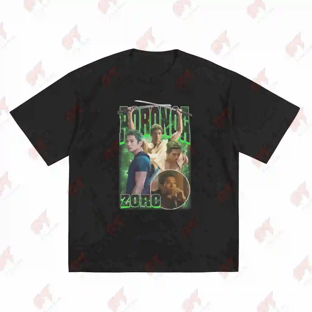 Zoro Roronoa Live Action Short Sleeve Tee 100% Cotton T-Shirt