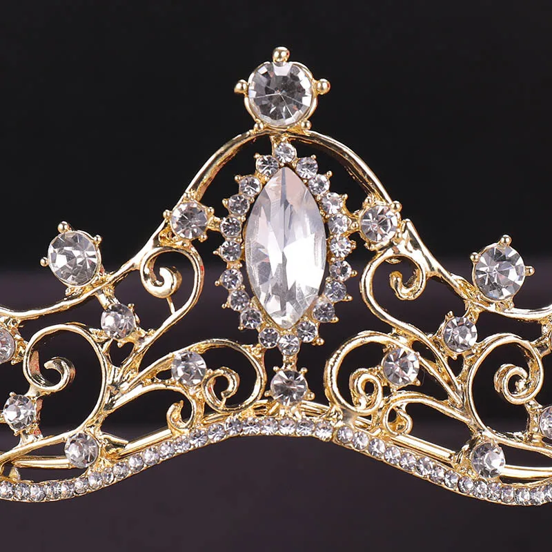 Queens Shiny Crown 	Luxurious Purple Rhinestone Metal Jewelry 	For Stage Show Dating Shopping