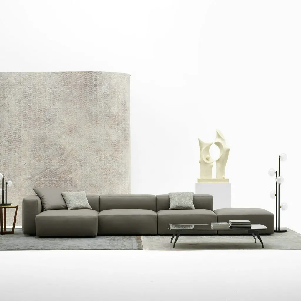 #Italian Designer Modern Modular Sectional Cloud Sofa Set Oversized Sofa Couch with Chaise  Corduroy Living Room Sofas for Home