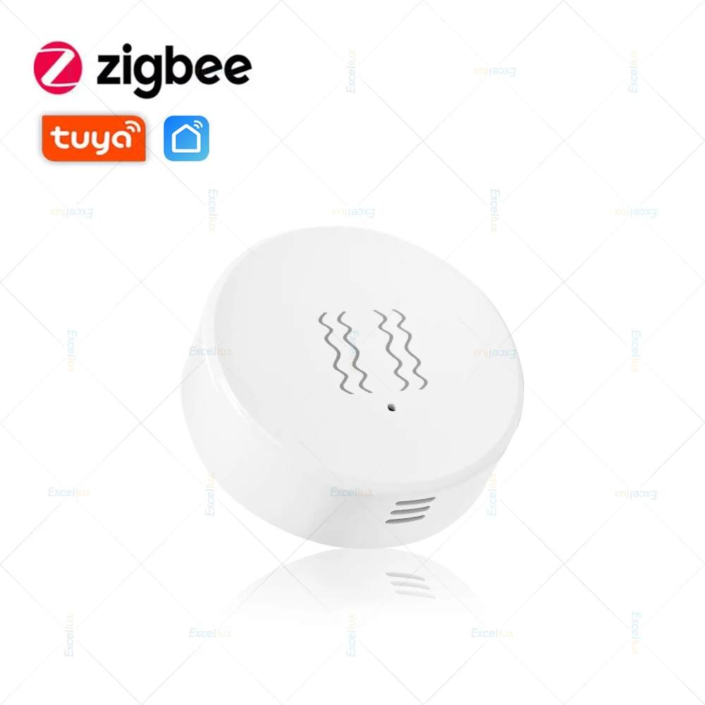 Sensor de vibración inteligente Tuya ZigBee, monitoreo en tiempo Real, detección de puerta y ventana, alarma de choque, sistema de protección de