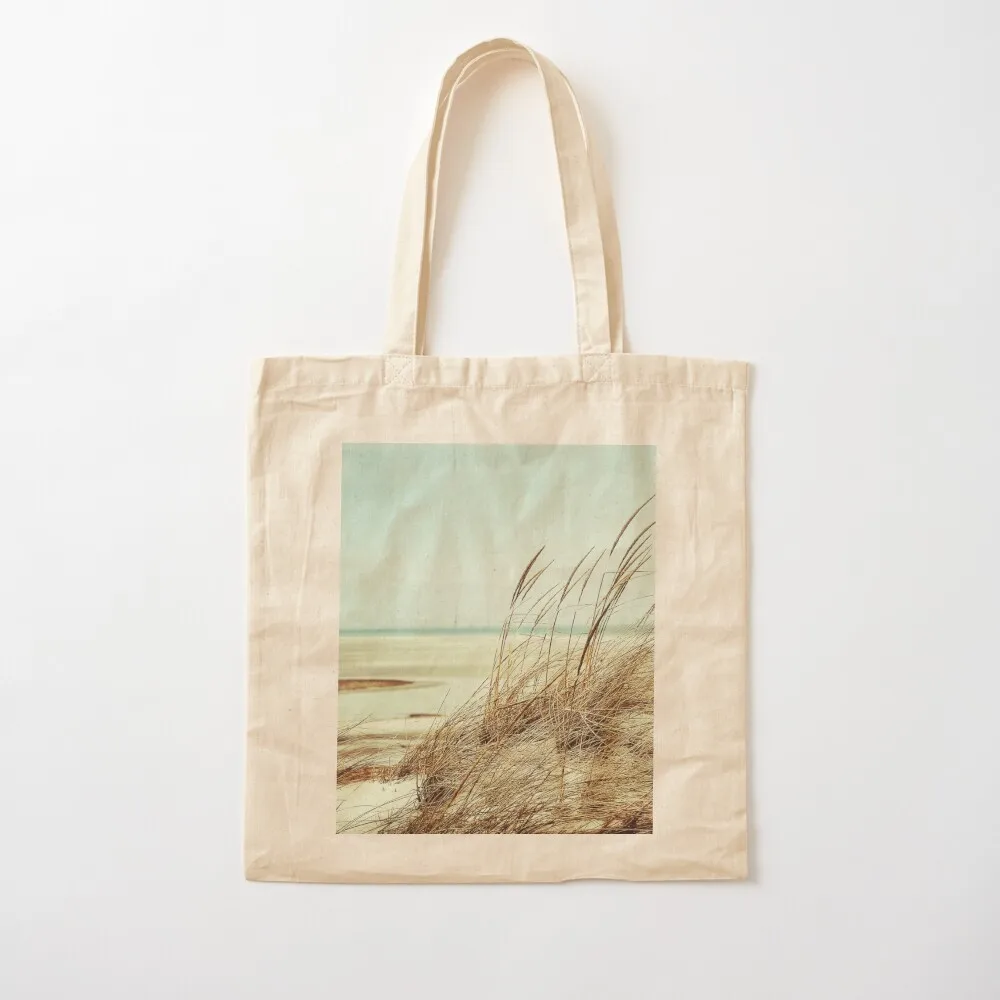 Vintage Seaside Tote Bag Women's shopping bag reusable shopping bag Beach Canvas Tote