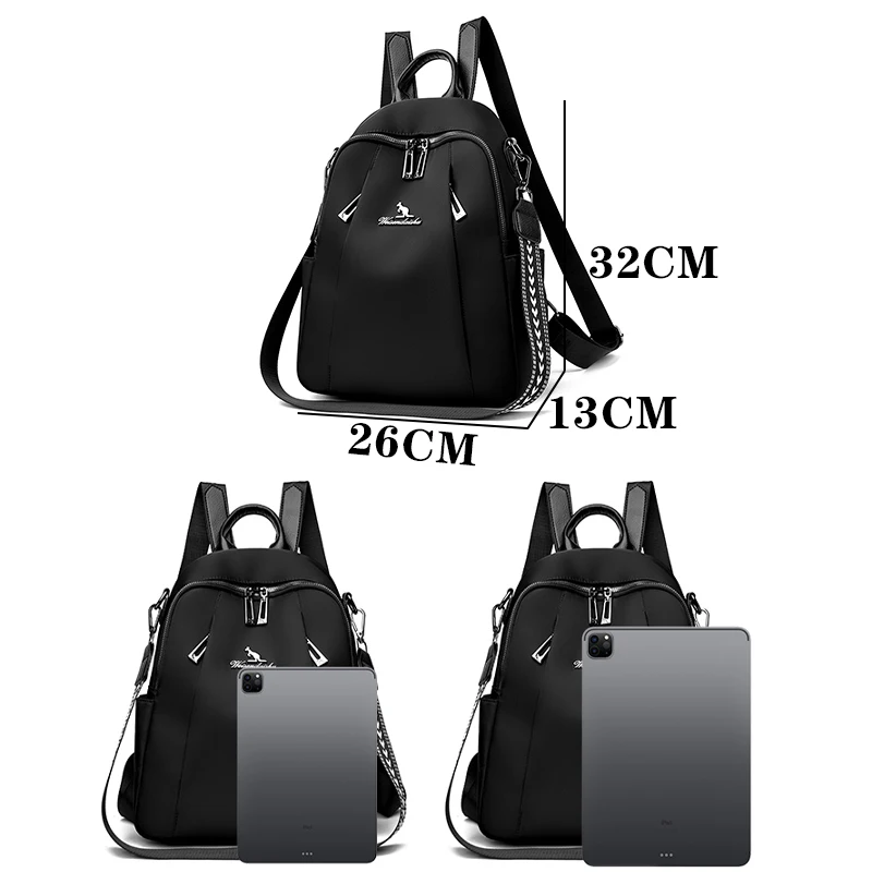 Large Capacity Multifunctional Backpack New High Quality Leather Women's Mochilas Luxury Designer Brand Female Backpack Knapsack