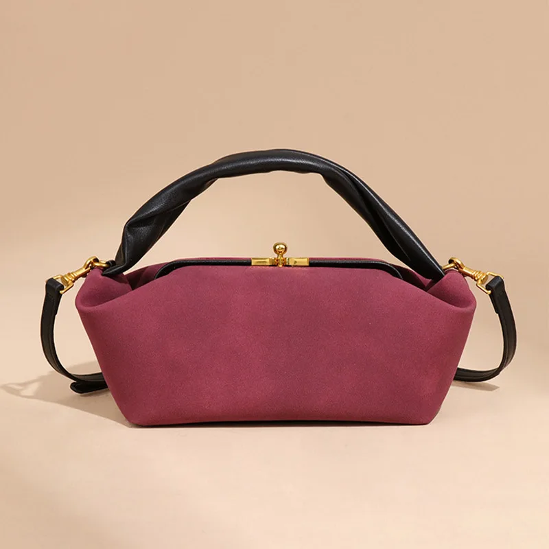 

2026 Новая модная ретро-сумка в форме клецок с матовой отделкой, компактная универсальная маленькая квадратная сумка через плечо на одно плечо для женщин