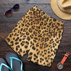 Summer Harajuku Classic Colorful Leopard 3D Printing Men Shorts Unisex Casual Beach Swimming Trunks Quick-dry Surf Board Shorts