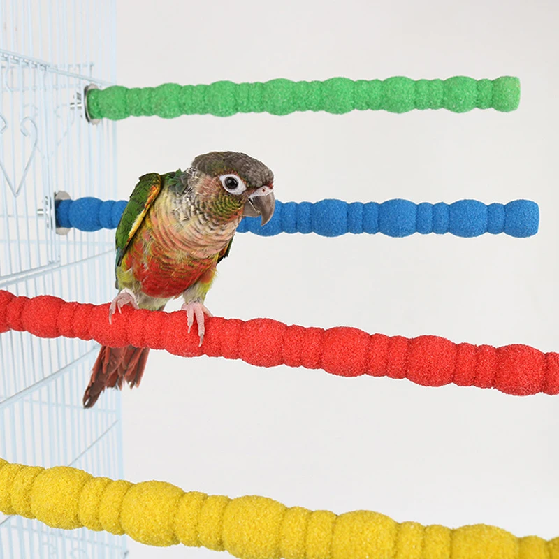 Vibrantly Colored and Eye-catching Wooden Parrot Stick Toy - Entertaining Bird Toy for Your Feathered Friends - Stand Rack for P