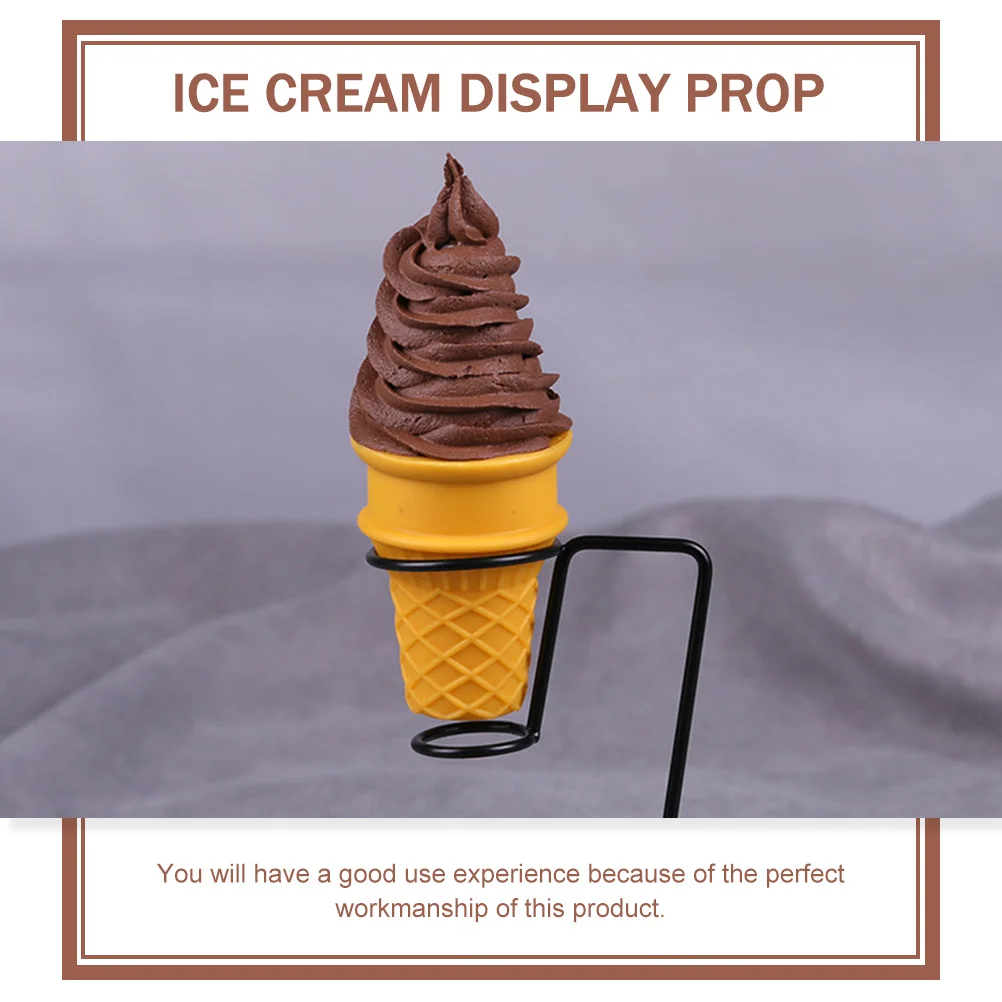 2 Pcs Simulation Ice Cream Decoration Modeling Figurine Lovely Adorable Toy Artificial Prop Set