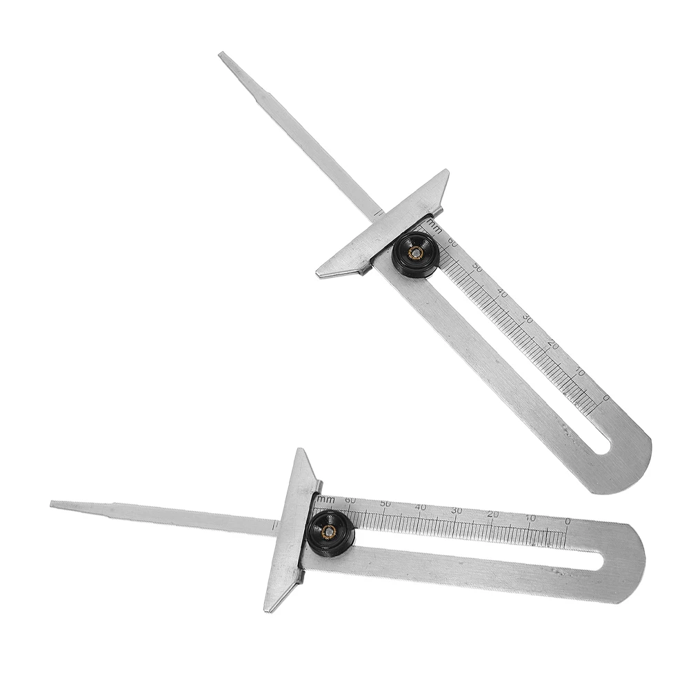 

2pcs Tire Tread Depth Gauge Ruler Iron Tools Checker 0 60mm Scale Range Vehicle Tire Measuring Tool Automotive Safety Driving