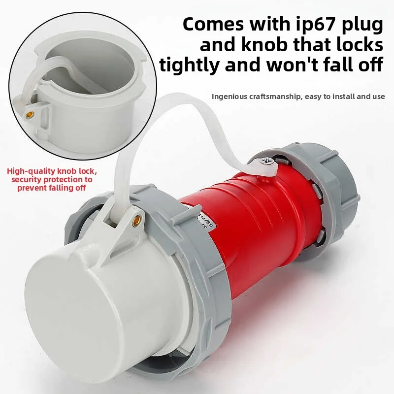 Universal Industrial Plug Protective Cover With Strap Caravan Motorhome Mains Hook Up Socket Accessories For 16A 3Pin Plug
