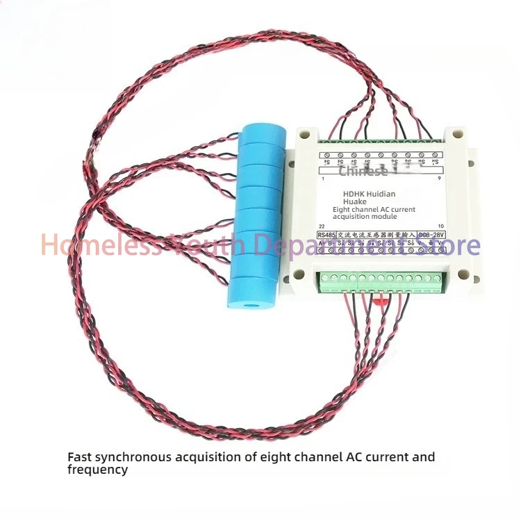 Multi-channel 8-channel AC Current Frequency Measurement Acquisition Detection Module RS485 Sensor Transmitter MODBUS-RTU