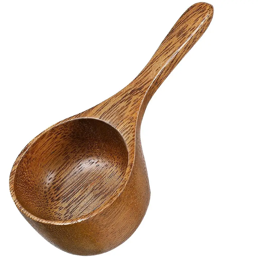 Acacia Wood Measuring Spoon Coffee Bean Scoop Small Rice Ceramics Mini Espresso Powder Spoons Kitchen Storage Tools