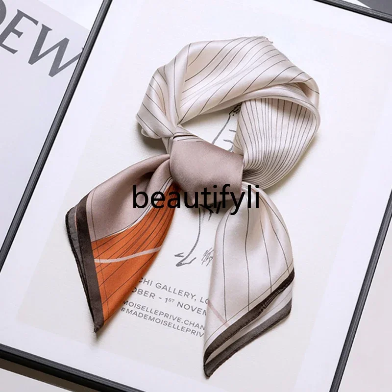 Silk scarf female silk mulberry silk small square scarf mother gift box for elders