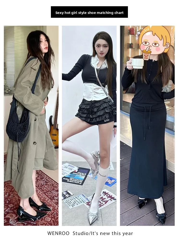 

Bla Pointed Toe Mary Jane Single oes Women's Fall Design Sensual Low Heel Comfortable Unusual ape Faionable oes