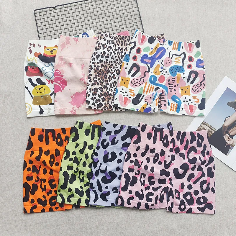 

Женские шорты для йоги с высокой талией и 3D-печатью — цвета дофамина, подтяжка ягодиц, не проливаются для йоги